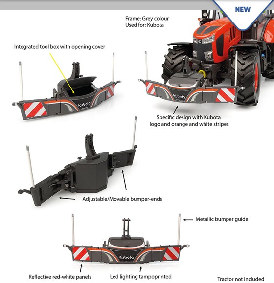 Tractorbumper Safetyweight 800kg Kubota version - 1:32